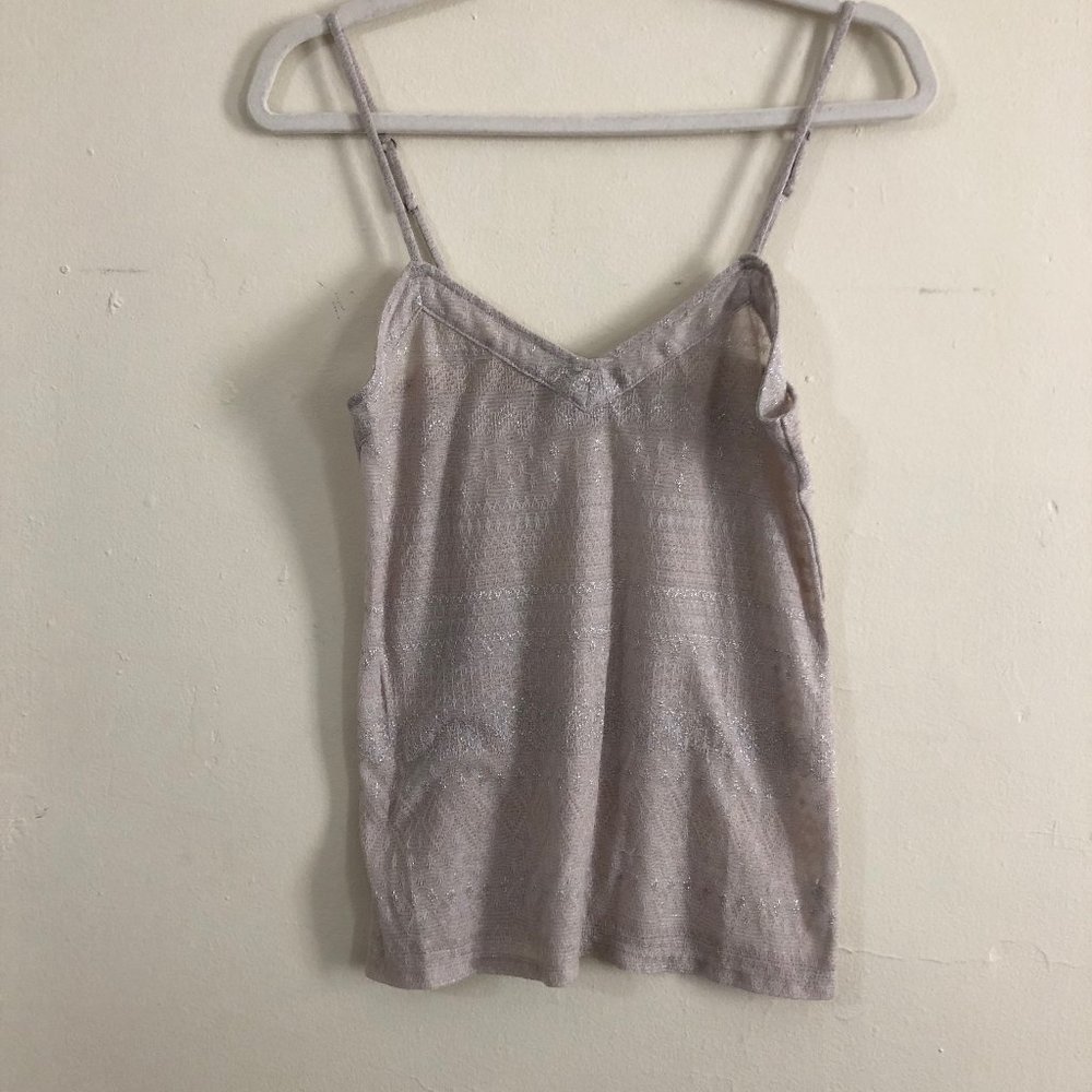 american eagle sparkly silver detailed tank top